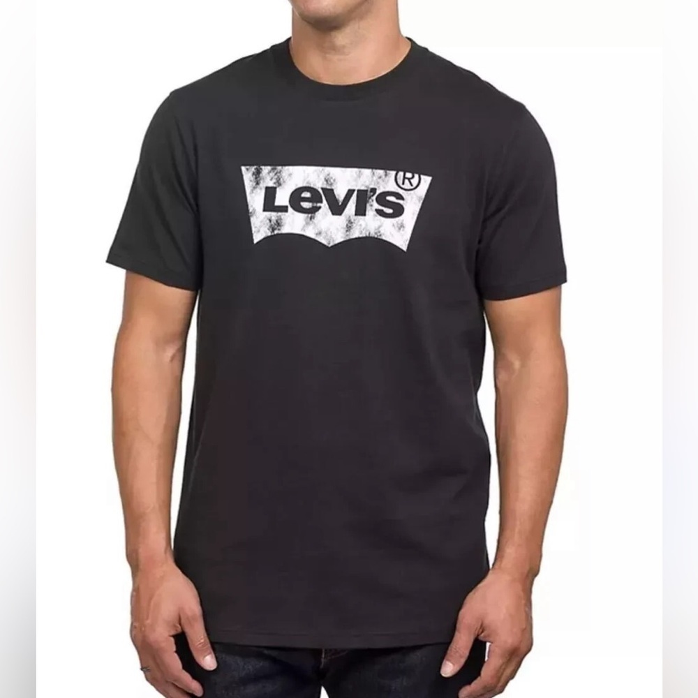 Levi’s Men’s Classic Wing Logo T-Shirt in Black/White Size L